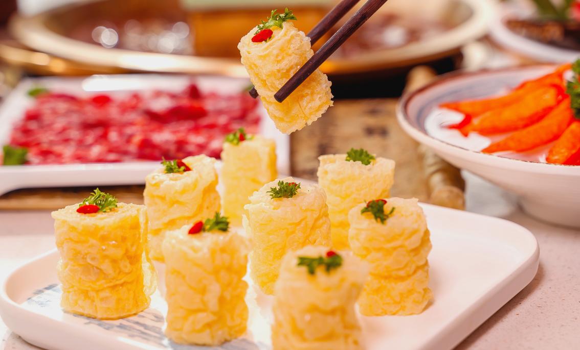 正宗重慶火鍋店，必備的五道素菜品，第一道就是必備！